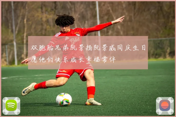 双胞胎兄弟阮景扬阮景威同庆生日愿他们快乐成长幸福常伴